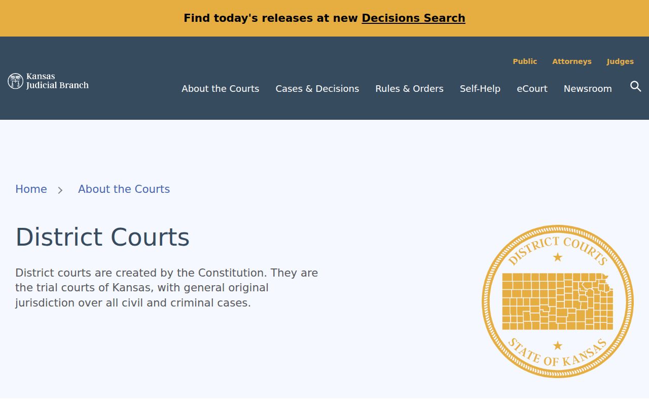 Pawnee County case search Kansas district court source
