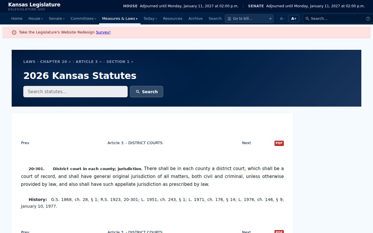 Pawnee County civil docket district court authority