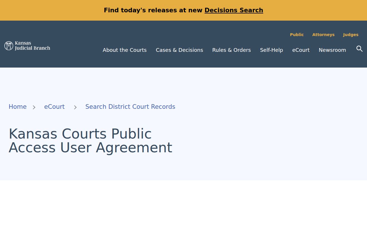 Pawnee County court calendar public access agreement