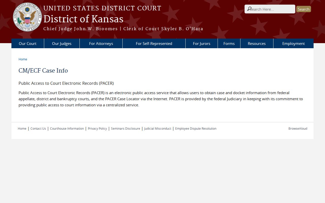 Garfield court docket federal filing source